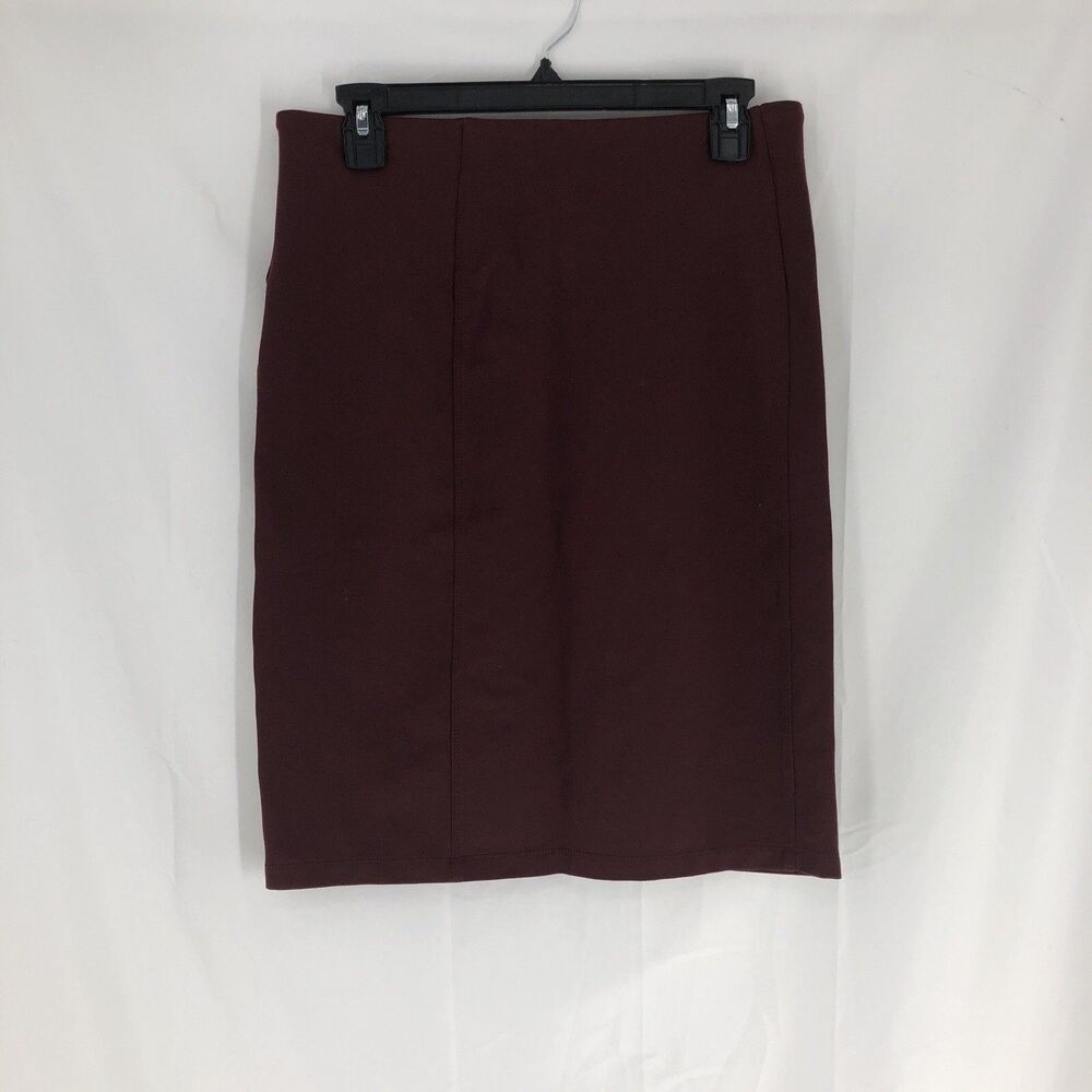 Liverpool Maroon Burgundy Pencil Skirt with Stretch Knit Size 10
